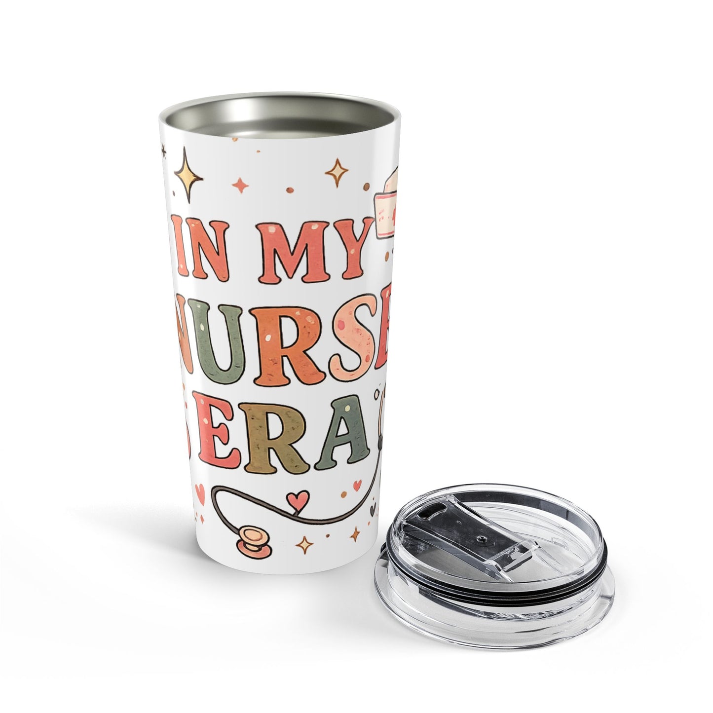 20oz Nurse Tumbler – "In My Nurse Era" Stainless Travel Cup, Cute Medical Gifts for Nurses