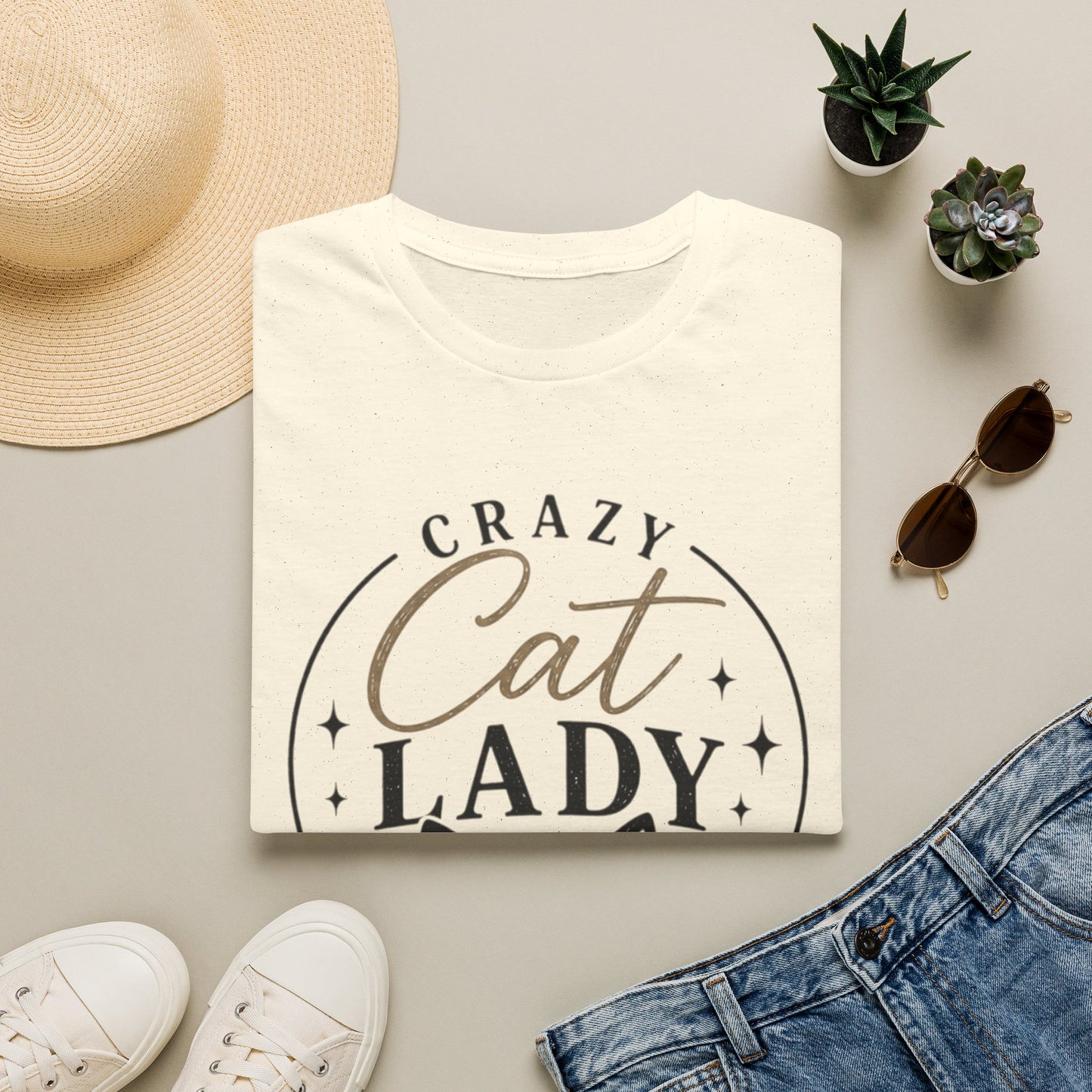 Crazy Cat Lady T-Shirt — Cute Black Cat Graphic Tee