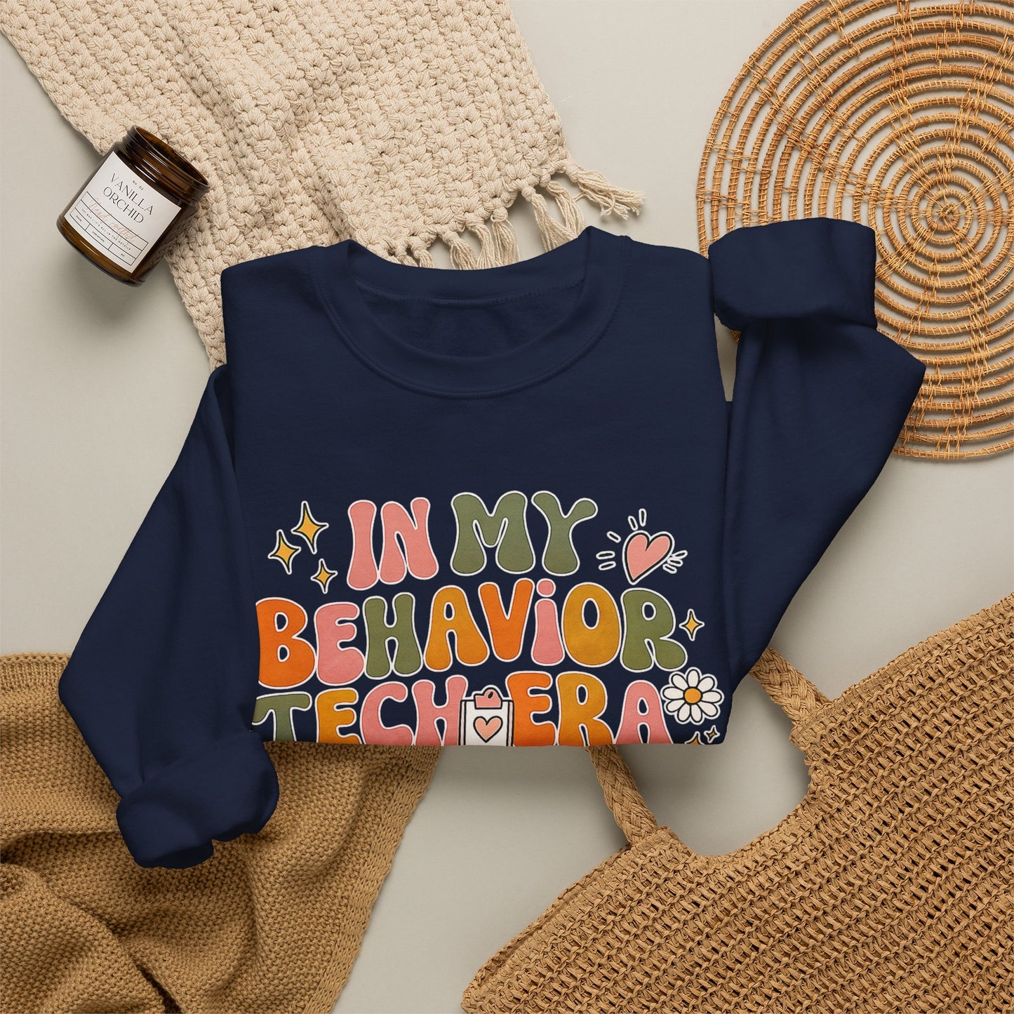 Behavior Tech Teacher Crewneck Sweatshirt — "In My Behavior Tech Era"
