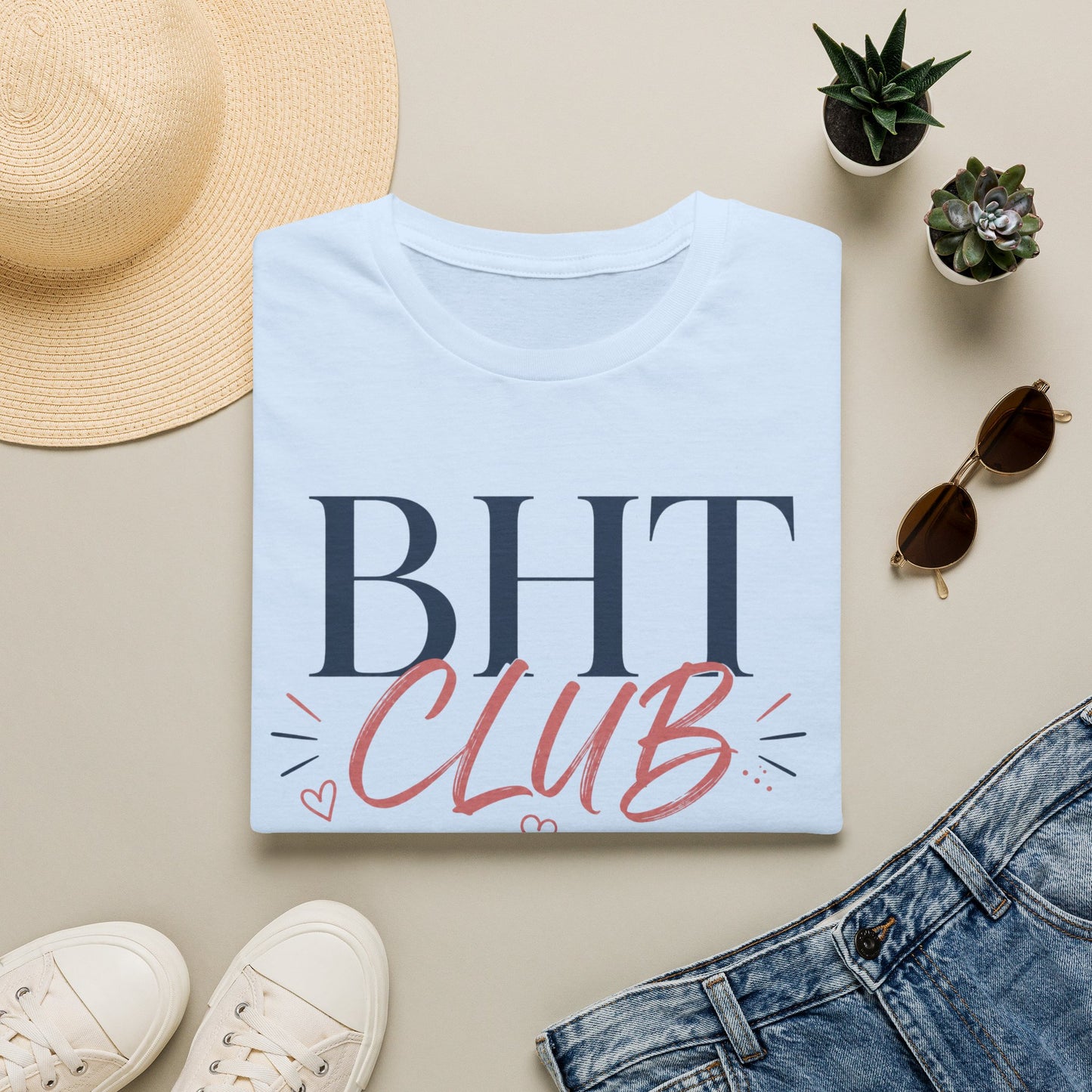 BHT Club Graphic T-Shirt — Casual Matching Tee for Besties