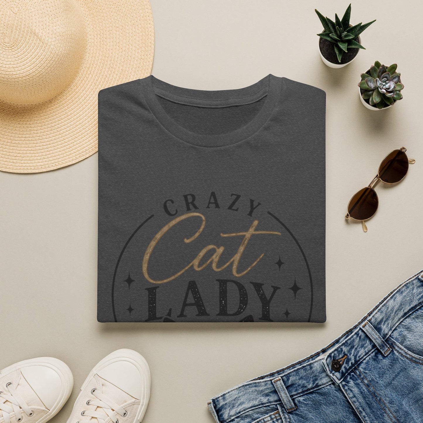 Crazy Cat Lady T-Shirt — Cute Black Cat Graphic Tee