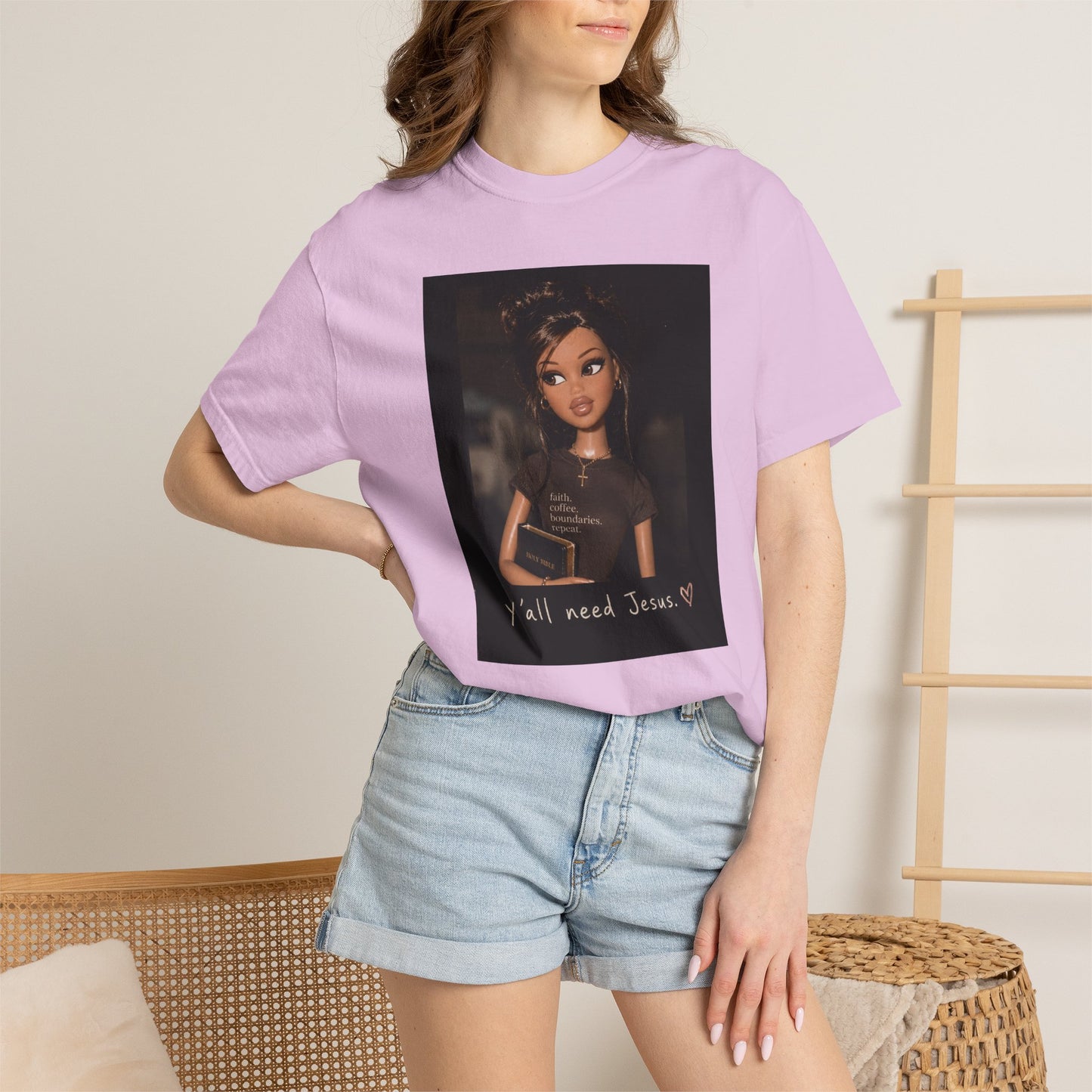 T-Shirt — 'Y'all Need Jesus' Doll Graphic Tee
