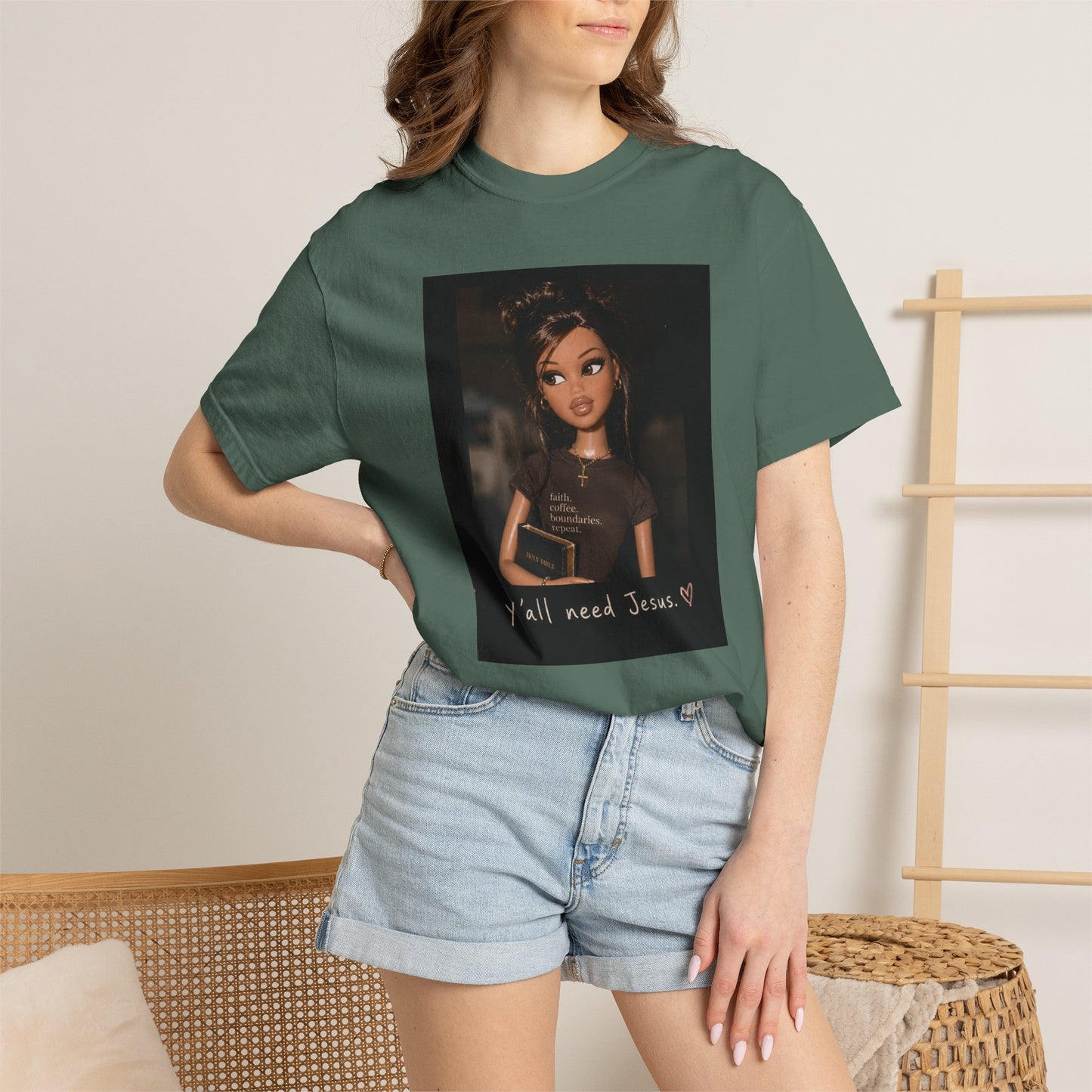 T-Shirt — 'Y'all Need Jesus' Doll Graphic Tee