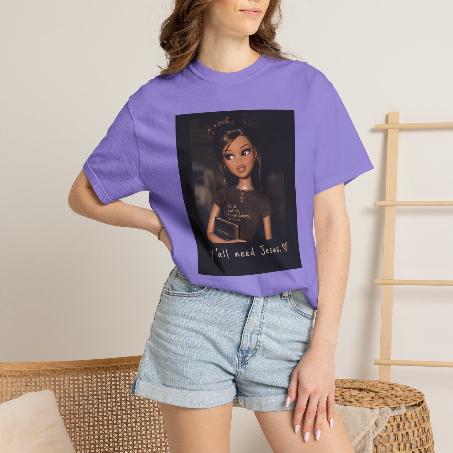 T-Shirt — 'Y'all Need Jesus' Doll Graphic Tee