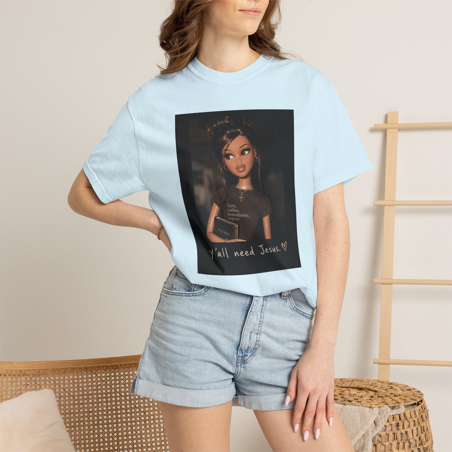 T-Shirt — 'Y'all Need Jesus' Doll Graphic Tee