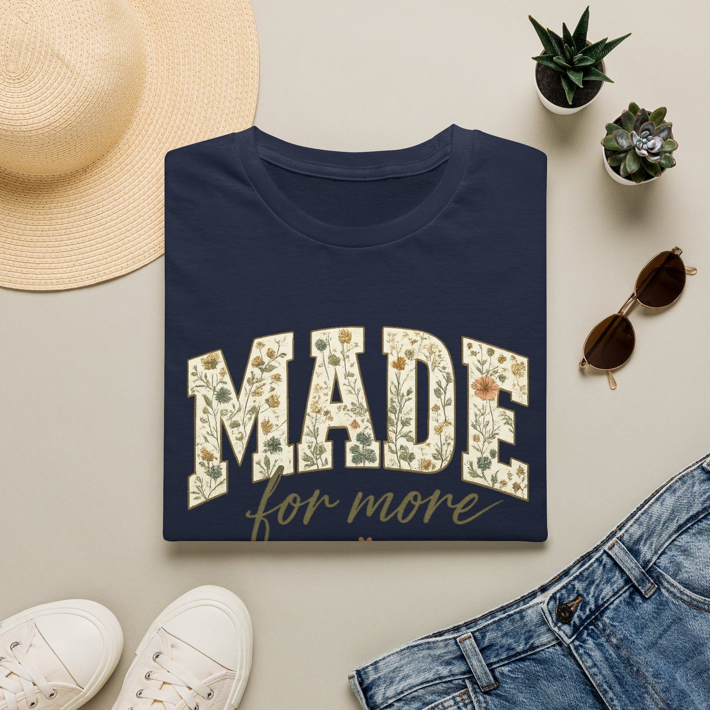 Made for More Floral T-Shirt — Inspirational Christian Graphic Tee