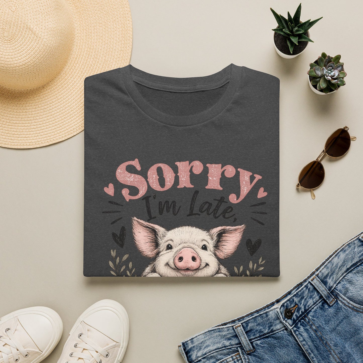 Sorry I'm Late My Pig Needed Me T-Shirt