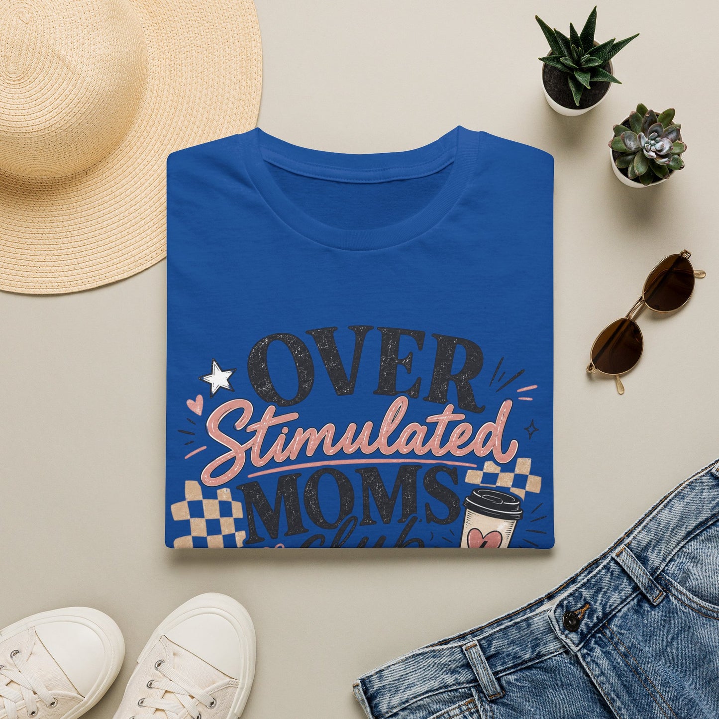 Overstimulated Moms Club T-Shirt — Funny Coffee Mom Graphic Tee