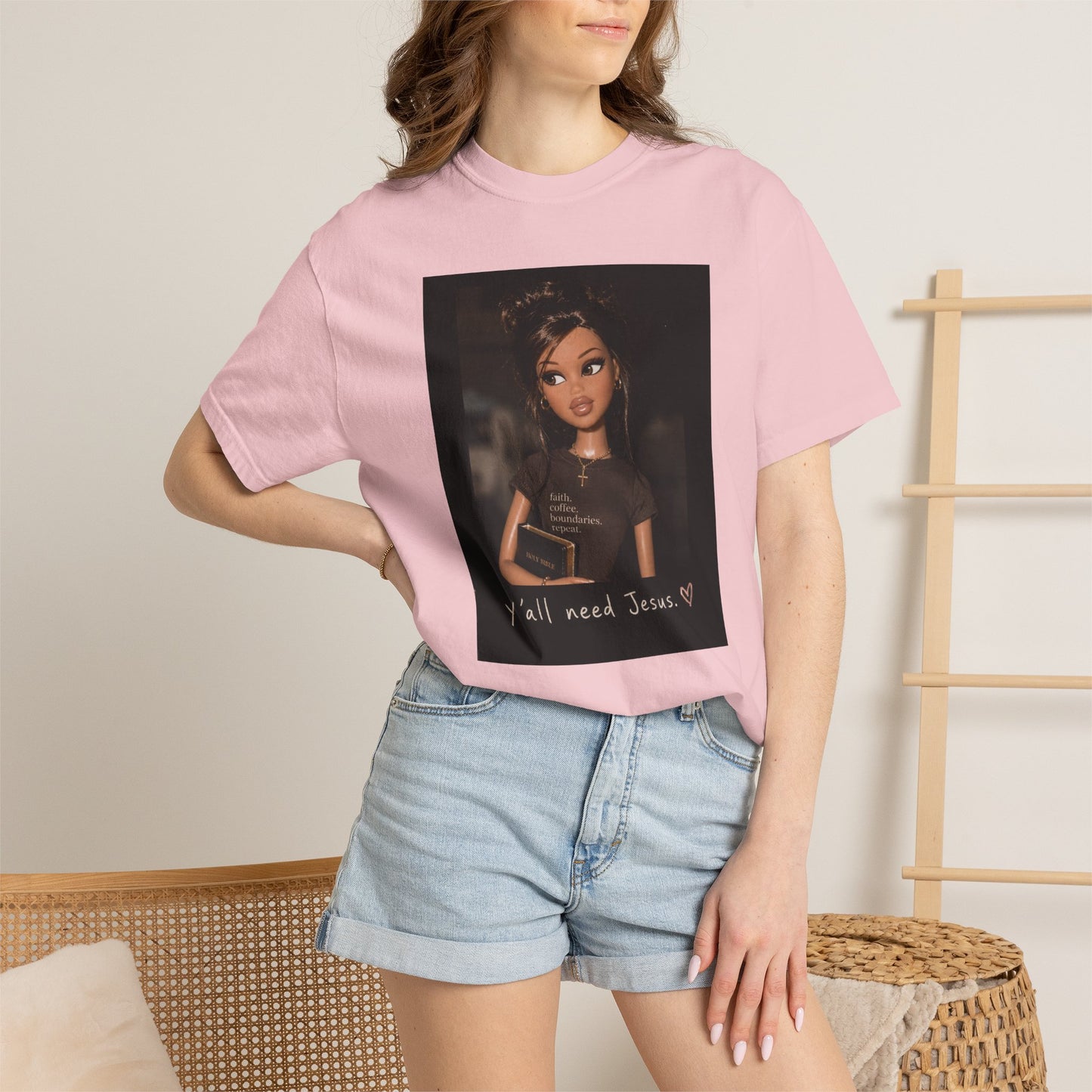 T-Shirt — 'Y'all Need Jesus' Doll Graphic Tee