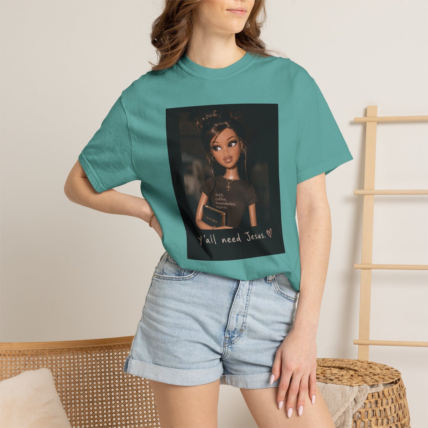 T-Shirt — 'Y'all Need Jesus' Doll Graphic Tee