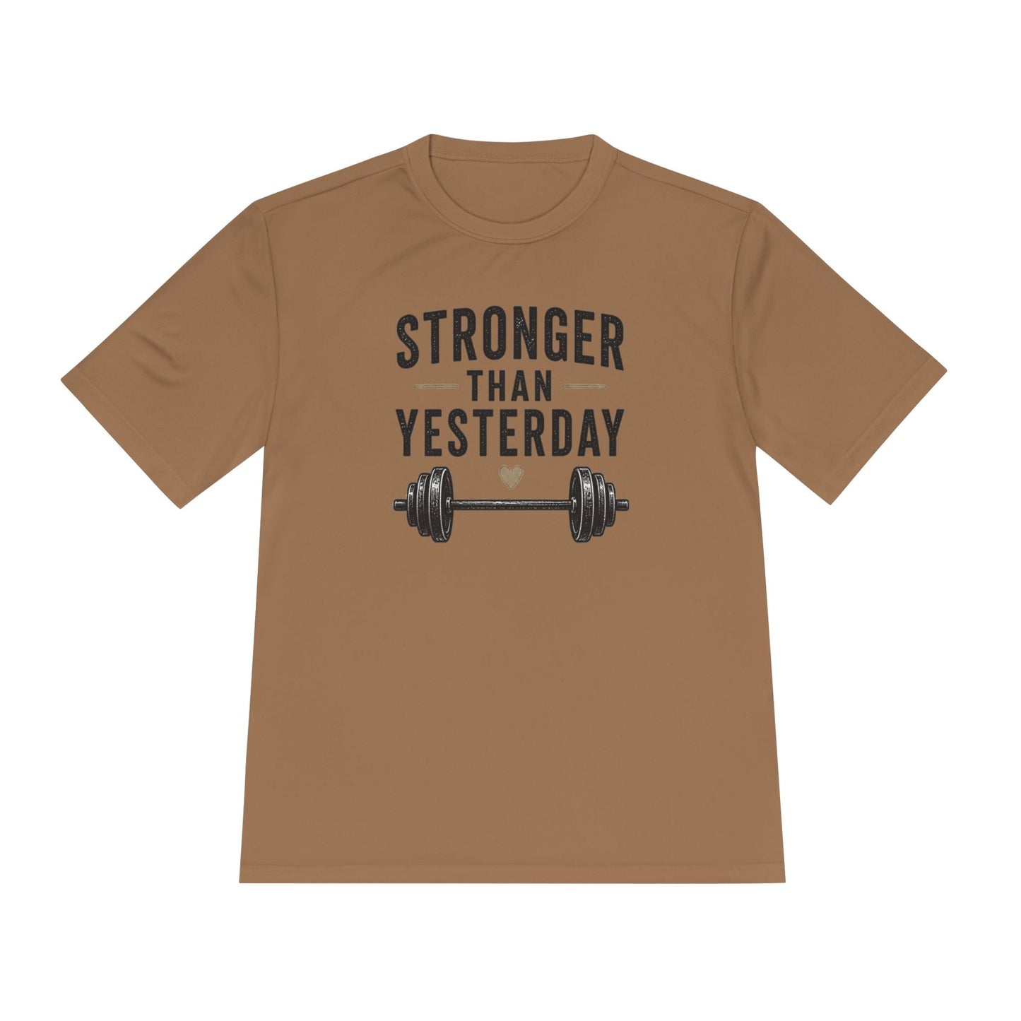 Stronger Than Yesterday Fitness Tee — Moisture-Wicking Workout Shirt