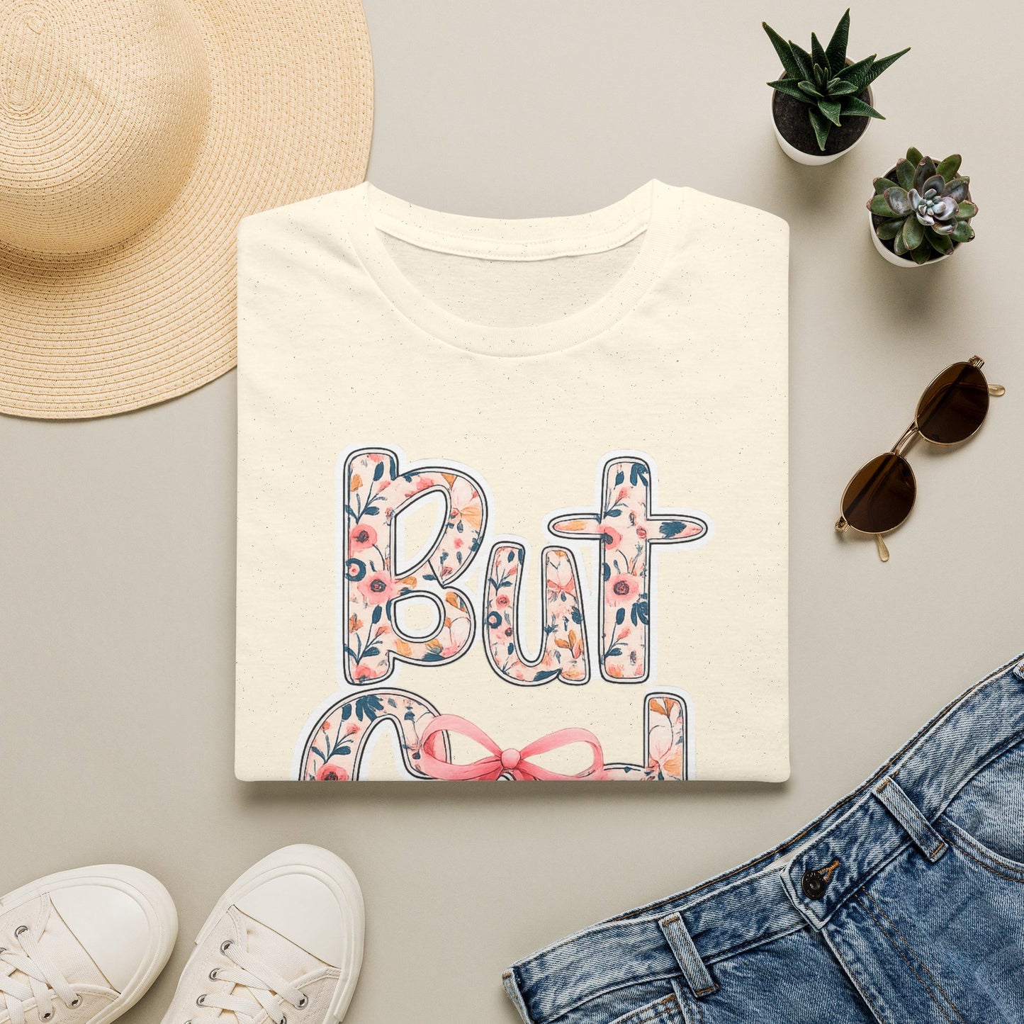 Floral 'But God' T-Shirt — Inspirational Christian Graphic Tee