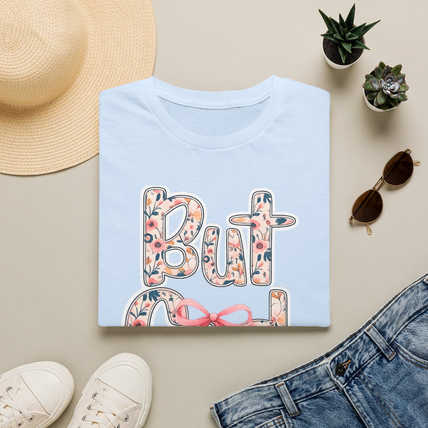 Floral 'But God' T-Shirt — Inspirational Christian Graphic Tee