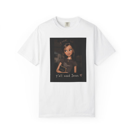 T-Shirt — 'Y'all Need Jesus' Doll Graphic Tee