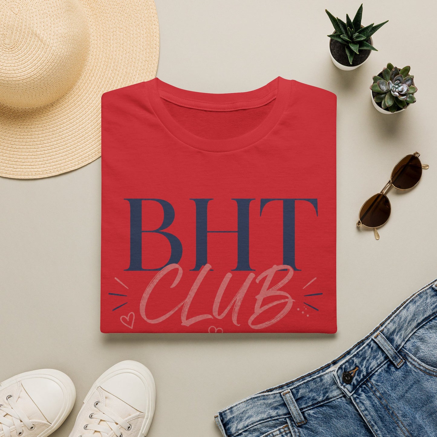 BHT Club Graphic T-Shirt — Casual Matching Tee for Besties