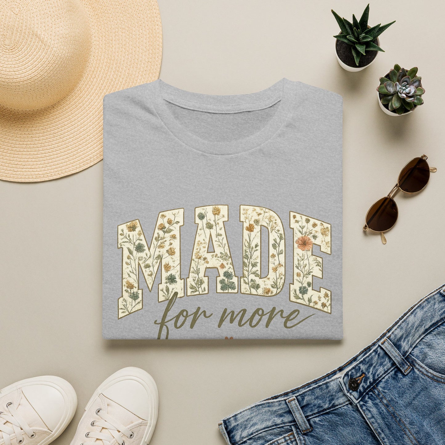 Made for More Floral T-Shirt — Inspirational Christian Graphic Tee