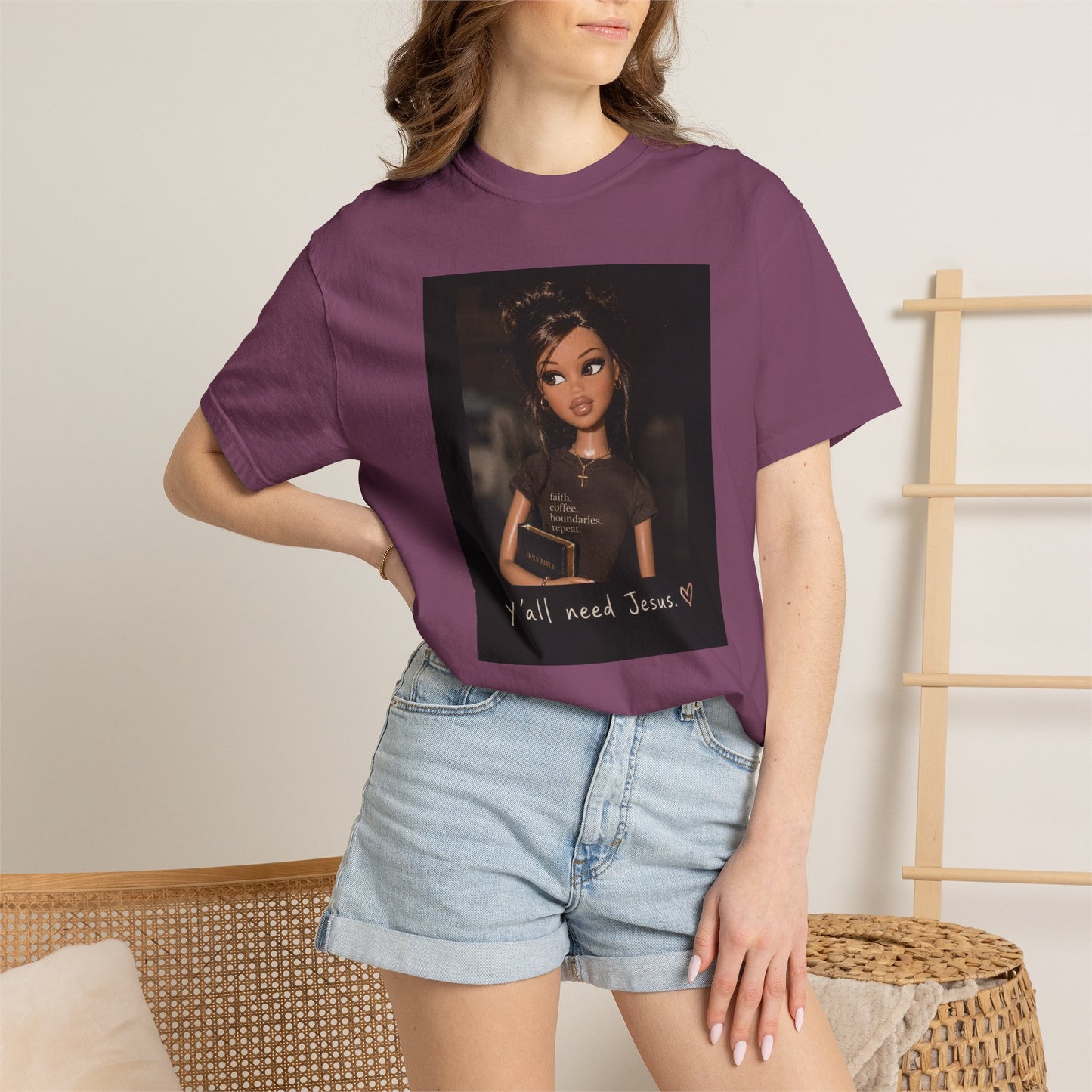 T-Shirt — 'Y'all Need Jesus' Doll Graphic Tee