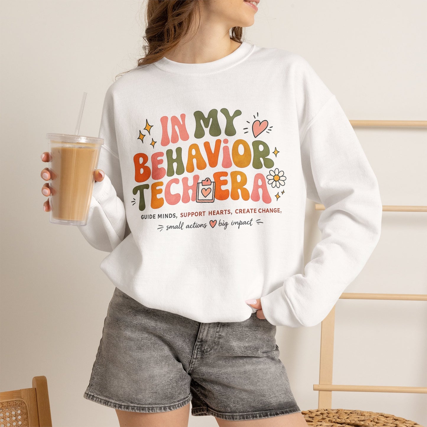 Behavior Tech Teacher Crewneck Sweatshirt — "In My Behavior Tech Era"