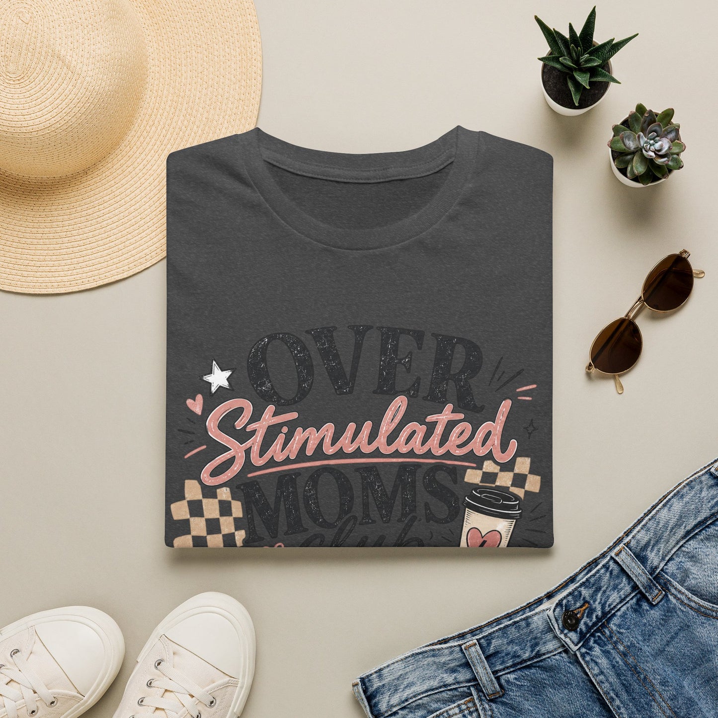 Overstimulated Moms Club T-Shirt — Funny Coffee Mom Graphic Tee