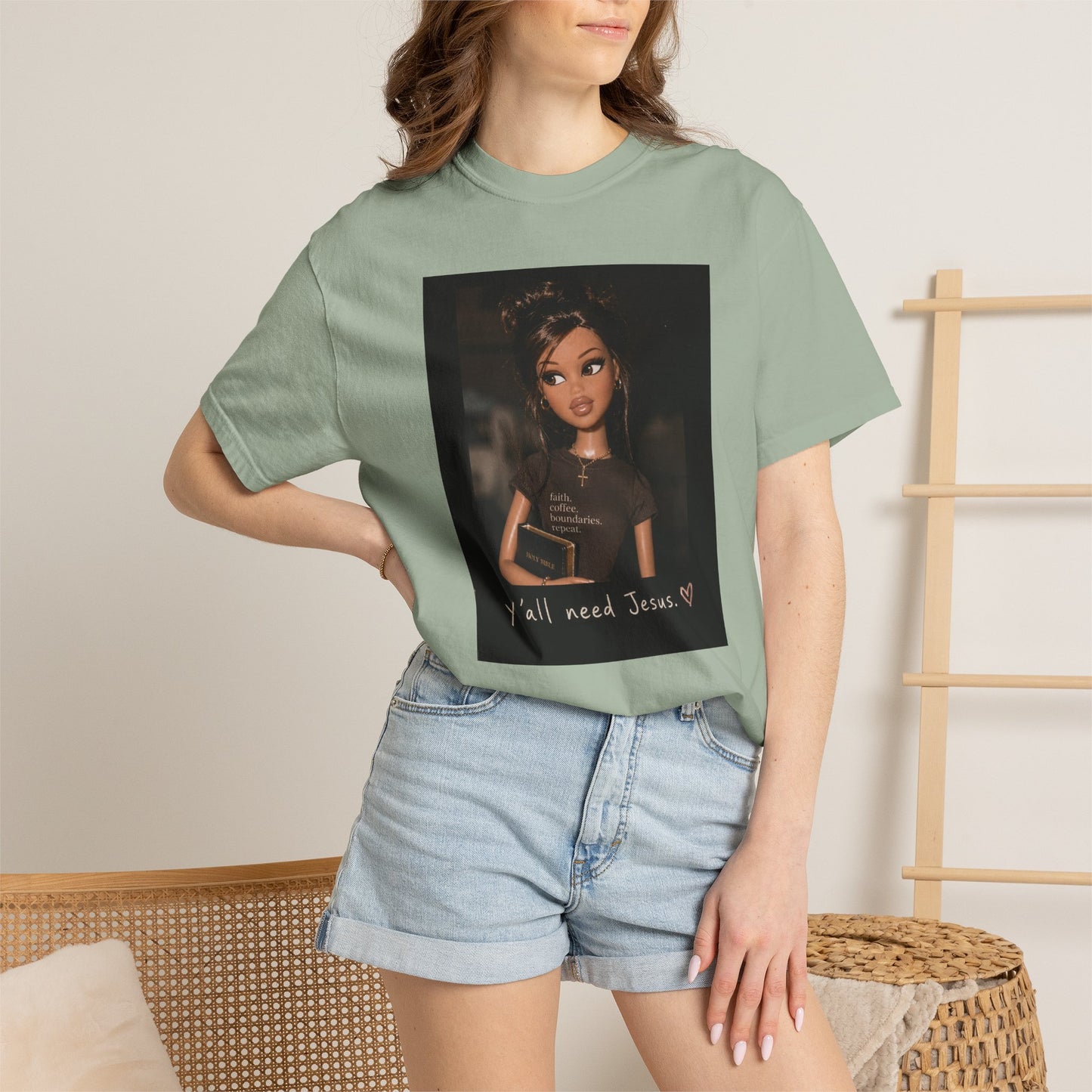 T-Shirt — 'Y'all Need Jesus' Doll Graphic Tee