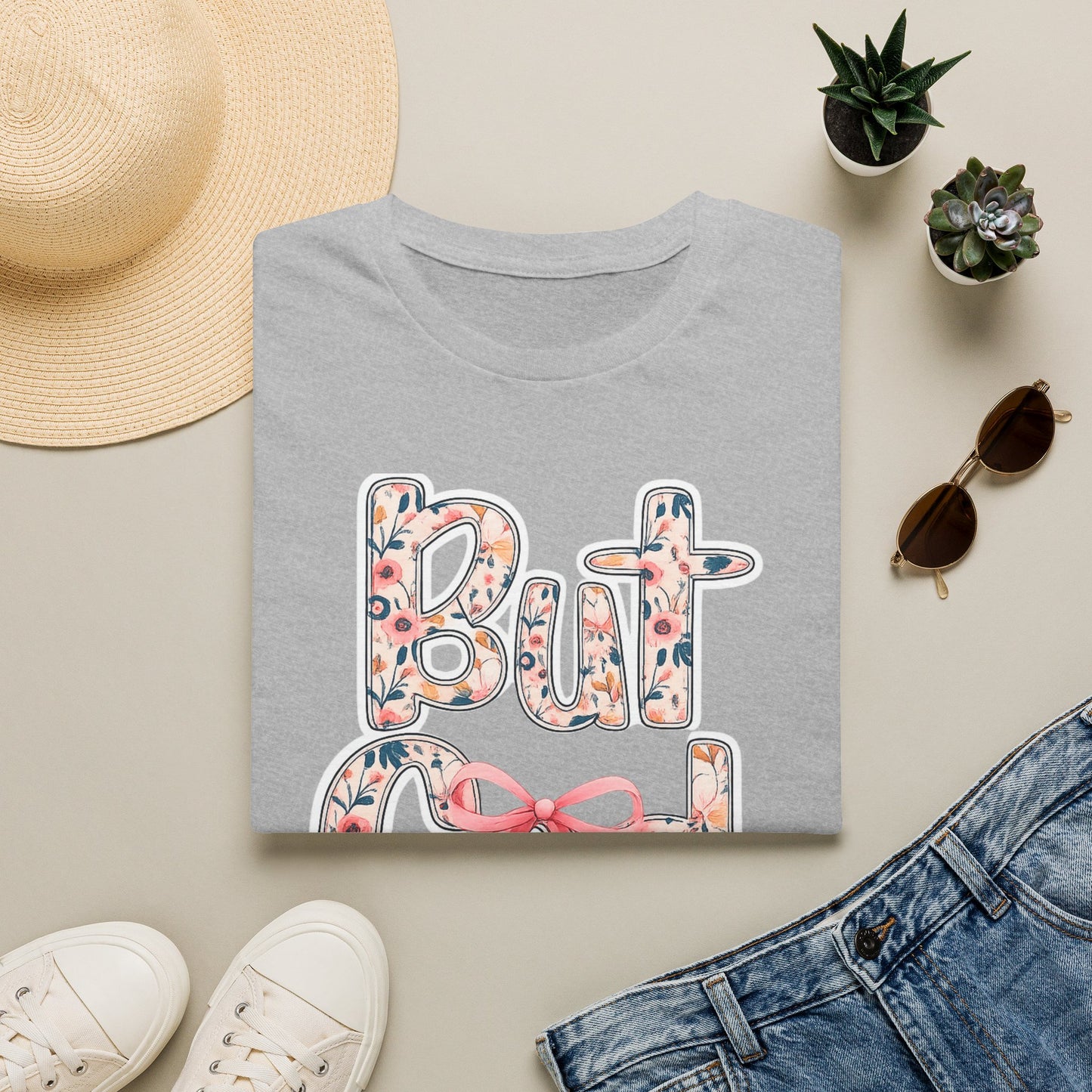 Floral 'But God' T-Shirt — Inspirational Christian Graphic Tee