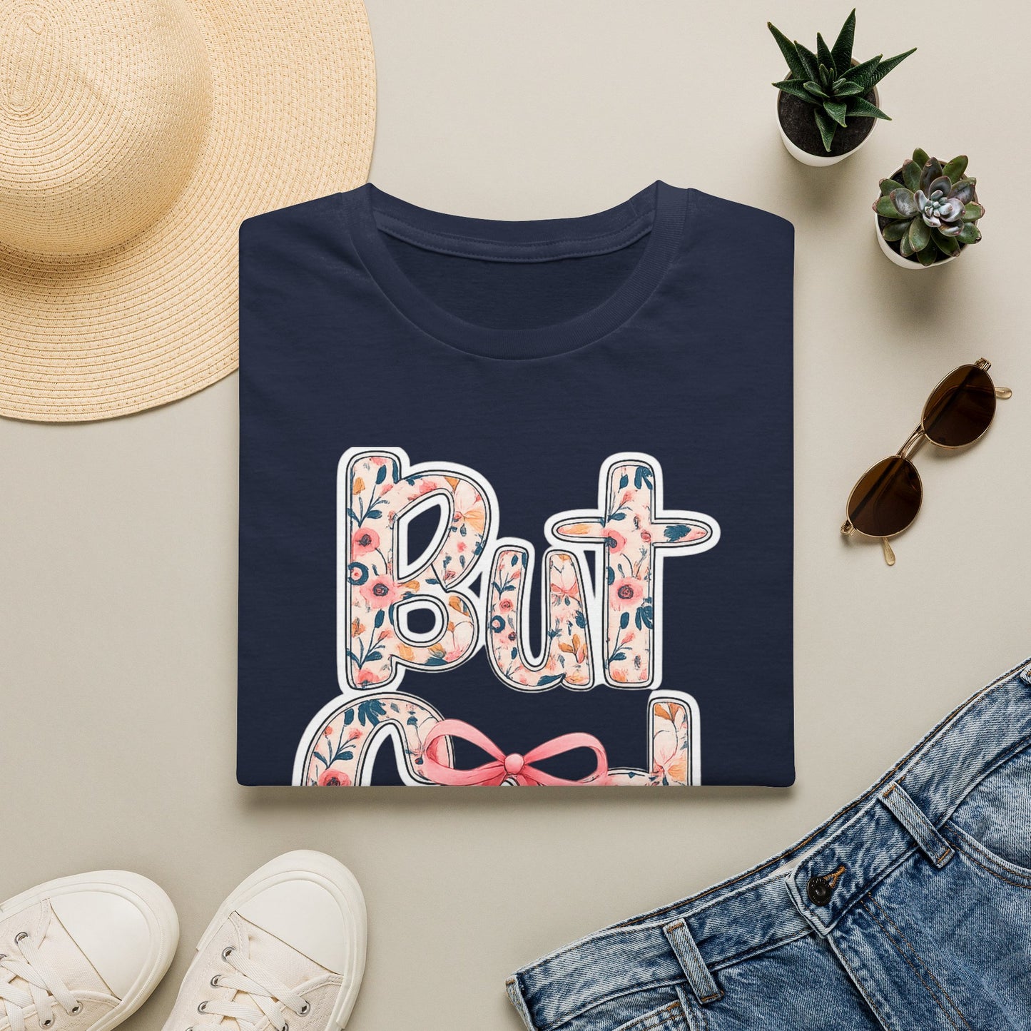 Floral 'But God' T-Shirt — Inspirational Christian Graphic Tee