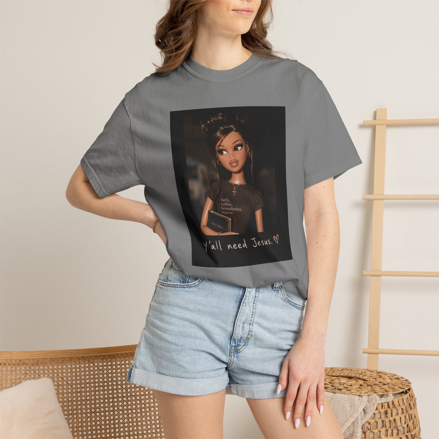 T-Shirt — 'Y'all Need Jesus' Doll Graphic Tee