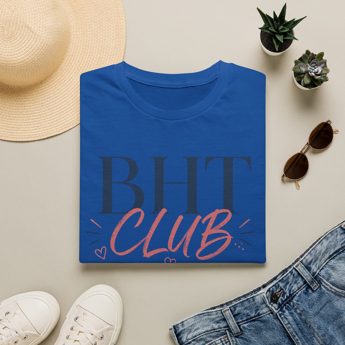 BHT Club Graphic T-Shirt — Casual Matching Tee for Besties