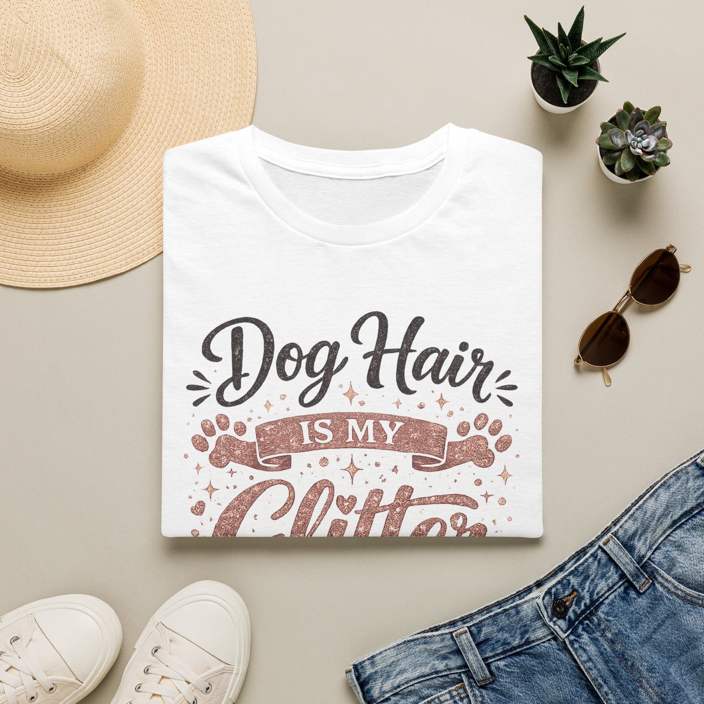 Dog Hair Is My Glitter T-Shirt — Funny Pet Lover Tee