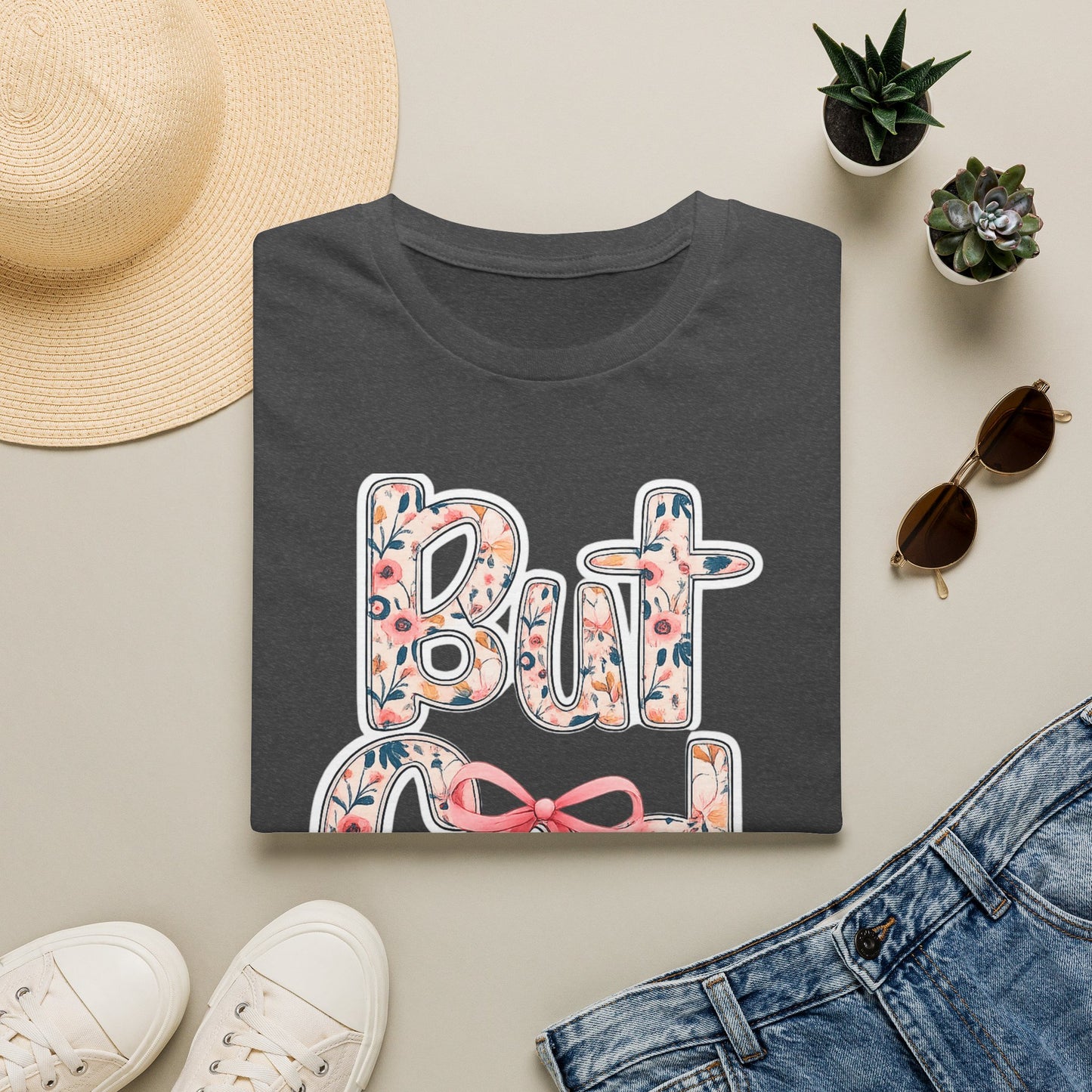 Floral 'But God' T-Shirt — Inspirational Christian Graphic Tee