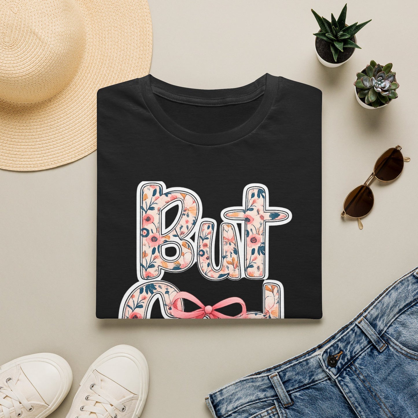 Floral 'But God' T-Shirt — Inspirational Christian Graphic Tee