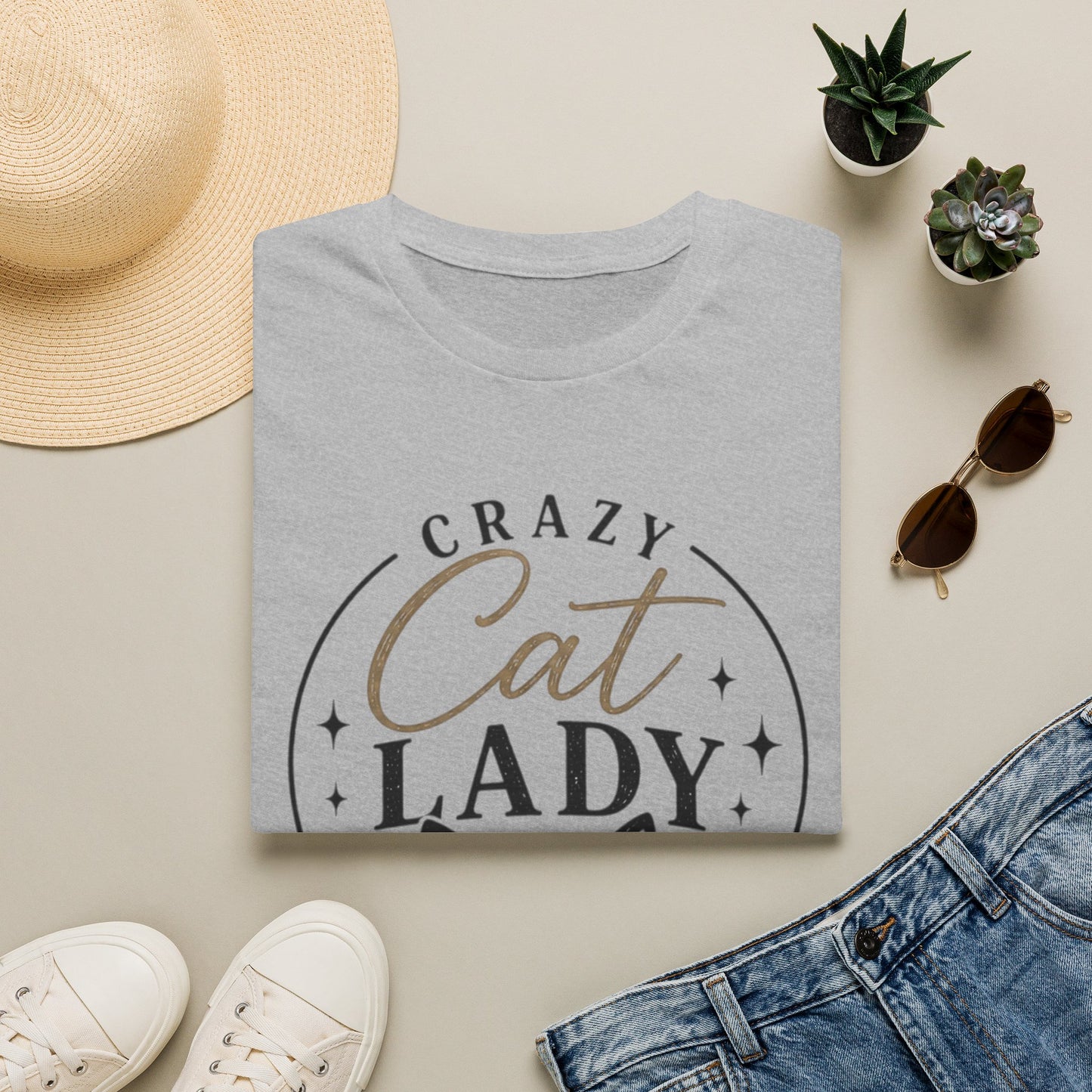 Crazy Cat Lady T-Shirt — Cute Black Cat Graphic Tee