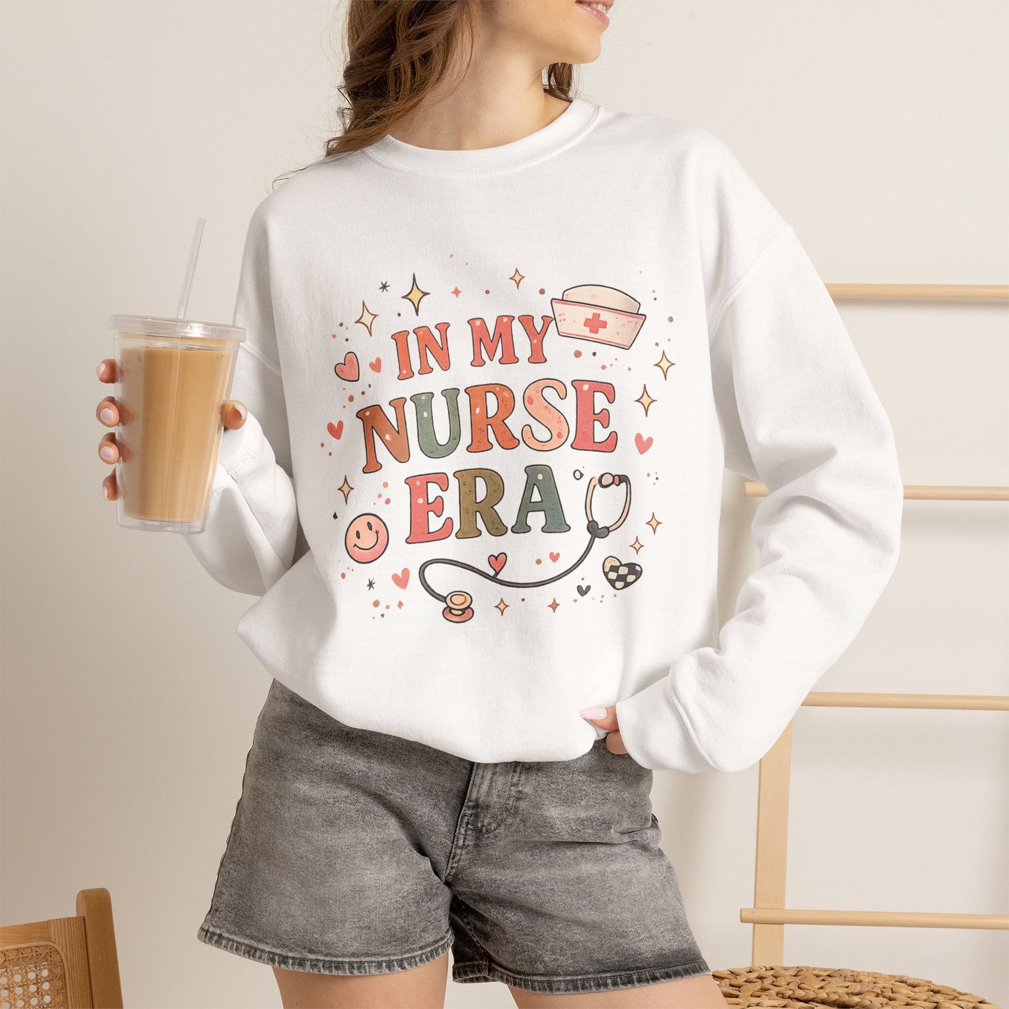 Nurse Era Sweatshirt — "In My Nurse Era" Cozy Crewneck for Nurses