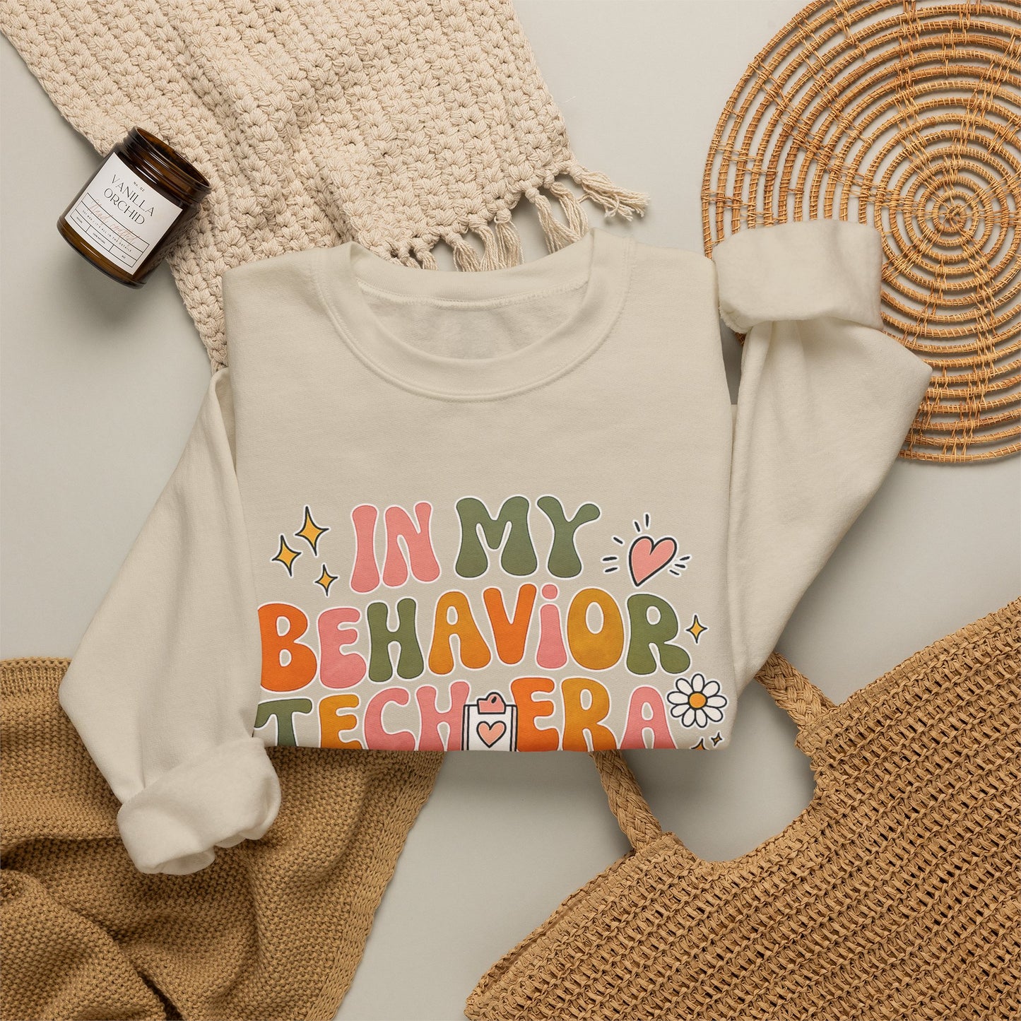 Behavior Tech Teacher Crewneck Sweatshirt — "In My Behavior Tech Era"